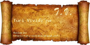 Turi Viviána névjegykártya